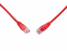 Patch kabel CAT5E UTP PVC 0,5m červený non-snag-proof C5E-155RD-0,5MB