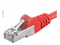 PREMIUMCORD Patch kabel CAT6a S-FTP, RJ45-RJ45, AWG 26/7 0,25m červená