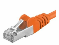 PREMIUMCORD Patch kabel CAT6a S-FTP, RJ45-RJ45, AWG 26/7 1,5m oranžová