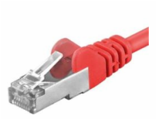 PREMIUMCORD Patch kabel CAT6a S-FTP, RJ45-RJ45, AWG 26/7 1m červená