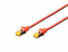 Digitus CAT 6A S-FTP patch cable, Cu, LSZH AWG 26/7, length 1 m, color red