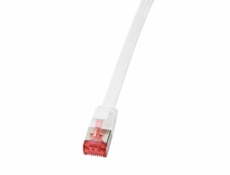 LOGILINK CF2091S LOGILINK - Patch Cable Flat Cat.6 Shielded (PIMF) SlimLine, white, 10m