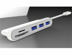 PremiumCord 5G SuperSpeed USB3.1 Typ-C hub 3x USB3.0 + čtečka SD karet