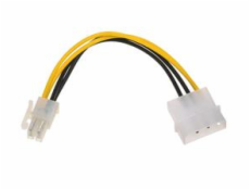 Akyga Molex - ATX/EPS 4-pin, 0.15m, Żółty (AK-CA-12)