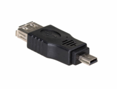 Akyga adaptér USB-AF/miniUSB-B (5-pin)/cerná