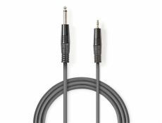 Nedis COTH23205GY30 - Stereofonní Audio Kabel | 6,35mm Zástrčka – 3,5mm Zástrčka | 3 m | Šedá barva