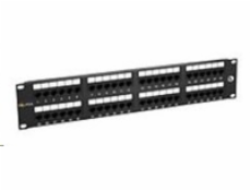 Solarix 19  Patch panel 48 x RJ45 CAT5E UTP 150 MHz černý 2U,  SX48-5E-UTP-BK