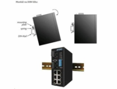 Planet switch IGS-801T, průmysl.verze 8x10/100/1000, DIN, IP30, -40 až 75°C, 12-48V