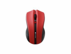 CANYON myš optická bezdrátová CMSW05, nastavitelné rozlišení 800/1200/1600 dpi, 4 tl, USB reciever, červená