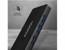 AXAGON HUE-G1A, 4x USB 3.2 Gen 1 SLIM hub, kabel Type-A 14cm napevno