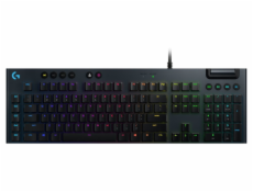 Logitech herní klávesnice G815 LIGHTSYNC RGB/ mechanická/ GL lineární/ USB/ US layout/ Carbon