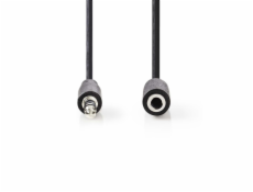 NEDIS prodlužovací stereo audio kabel s jackem/ zástrčka 3,5 mm - zásuvka 3,5 mm/ černý/ 1m