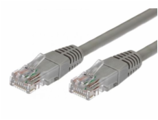 Kabel Patchcord miedziany kat.5e RJ45 UTP 5m szary