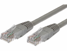 Kabel Patchcord miedziany kat.5e RJ45 UTP 0,5m szary