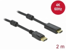 Delock Kabel z Active DisplayPort 1.2 na HDMI, 4K, 60 Hz 2 m