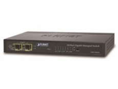 PLANET GSD-1002M gigabit L2/L4 switch 8x TP, 2x SFP, DC/PoE-in, fanless