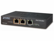 Planet PoE/LAN extender, 1xPoE-in, 2xPoE-out 25W, 802.3at/af, Gigabit