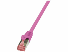 LogiLink Patchcord CAT6, S / FTP, PIMF, 0,25 m, růžový (CQ2019S)