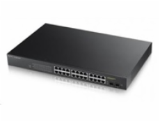 Zyxel GS1900-24HP v2, 24-port GbE L2 PoE Smart Switch, rackmount, 170 Watt