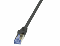 LogiLink CAT 6a Patchcord S/FTP Czarny 0.5m (CQ3023S)