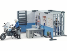 bworld Polizeistation mit Polizeimotorrad, Spielfigur