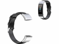 Strado Kožený remienok pre Huawei Band 3/4 PRO (Black) univerzálny