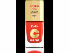 Delia Cosmetics Coral Hybrid Gél Nail email č. 14 oranžová červená 11ml