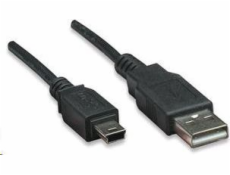 Kábel USB Manhattan USB-A - miniUSB 1.8 m Czarny (333375)