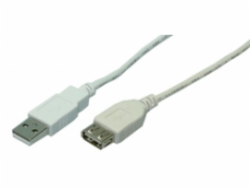 Kabel USB LogiLink USB-A - USB-A Biały (CU0010)