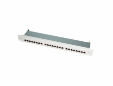 LOGILINK NP0040A LOGILINK- Patch Panel 19 Cat.6 STP 24-portový stíněný, šedý