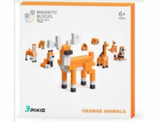 PIXIO Orange Animals magnetická stavebnice