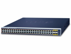 Planet GS-4210-48P4S PoE switch L2/L4, 48x 1000Base-T, 4x SFP, Web/SNMPv3, extend 10Mb/s, 802.3at 400W