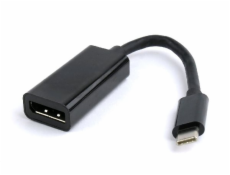 Gembird adaptér USB-C (M)  na DisplayPort (F), 0.15m kabel, černý