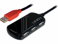 Lindy USB 2.0 Aktivverlängerungshub Pro 2.0 12m, USB-Hub 42783