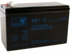 MPL MW POWER MW 7.2-12L UPS battery Lead-acid accumulator VRLA AGM Maintenance-free 12 V 7 2 Ah Black