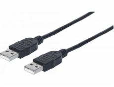 Kábel USB Manhattan USB-A - USB-A 1 m Czarny (353892)