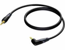 3,5mm jack samčí stereo kabel – 3,5mm jack úhlový samec stereo 1,5m