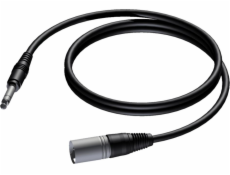 XLR kabel samec - 6,3 mm stereo konektor samec 5m