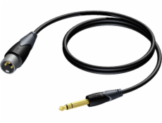 XLR kabel samec - 6,3 mm samec stereo Jack 3 m