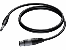 XLR kabel samice - 6,3 mm samec 1,5 m stereo jack