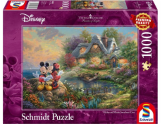 Puzzle prémiové kvality 1 000 dílků THOMAS KINKADE Mickey &amp; Minnie Mouse (Disney)