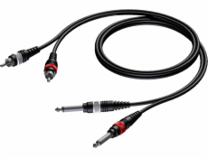 Kabel 2x RCA / Cinch Same - 2x 6,3 mm Jack Same Mono 1,5 m