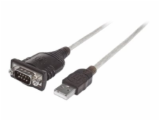 Kábel USB Manhattan USB-A - RS-232 0.45 m Przezroczysty (151856)