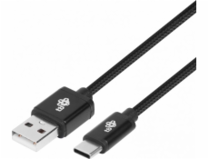 USB-USB C kabel 1,5m černý provázek