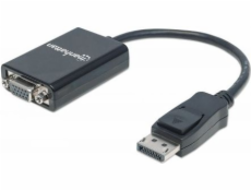 Adaptér AV Manhattan DisplayPort - D-Sub (VGA) czarny (151962)