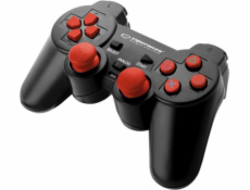 GAMEPAD PS3 / PC USB TROOPER ČERNÁ / ČERVENÁ