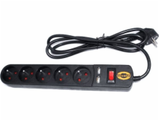 Power strip with surge protector ORVALDI ORV-5 3M USB