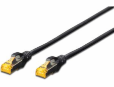 Digitus CAT 6A S-FTP patch cable, Cu, LSZH AWG 26/7, length 7 m, color black