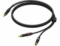 Samec 3,5mm kabel – 2x RCA / Cinch RCA / CinchUltraflex 1,5m samec