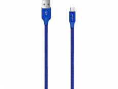 Kábel USB Nafumi USB-A - microUSB 2 m Niebieski (25910)